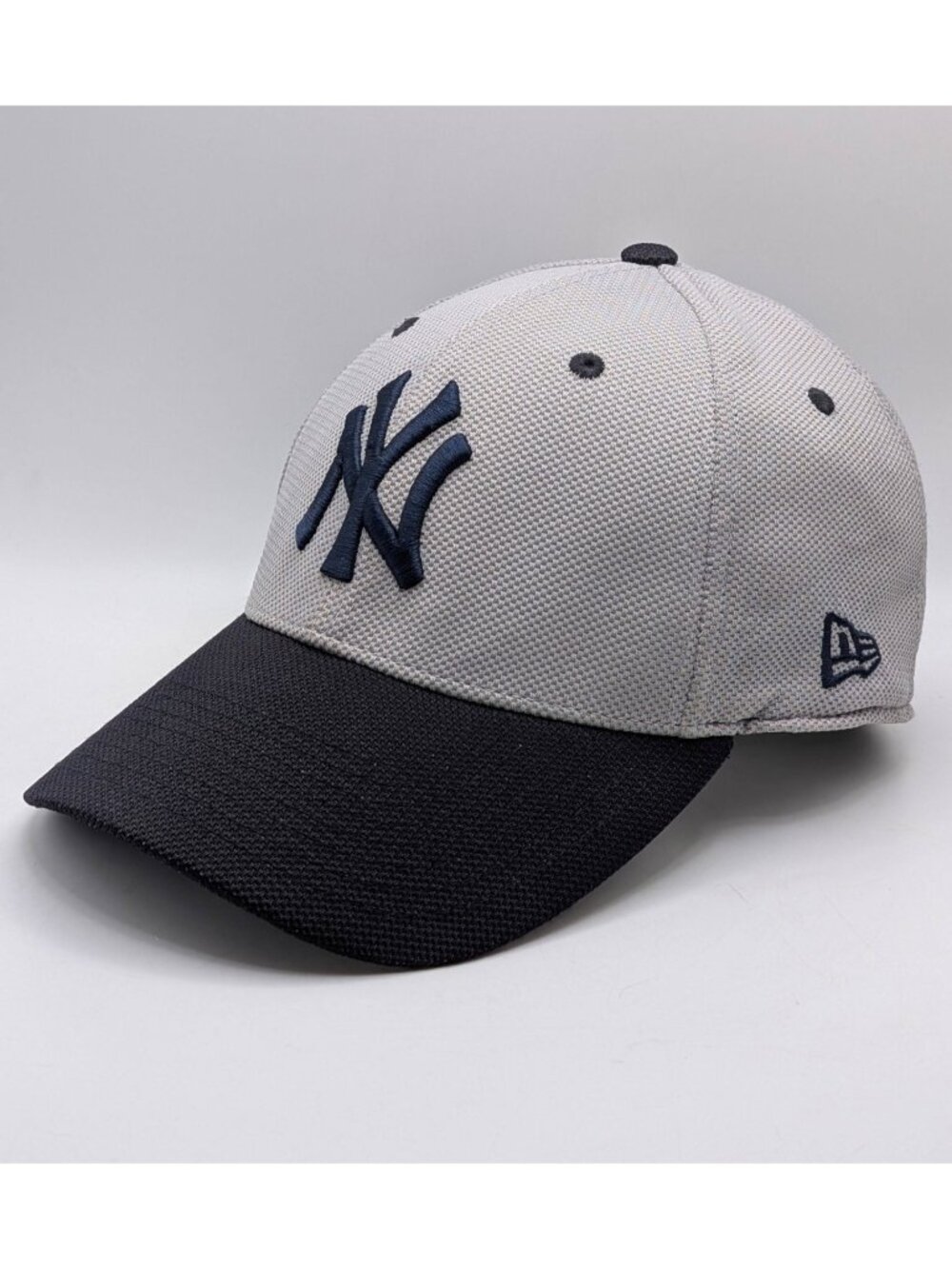 New Era New York Yankees 39THIRTY Stretch Fitted Cap Gray S/M MLB Hat Baseball